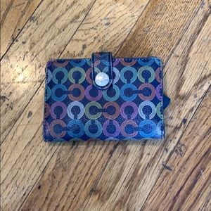 Multicolored Leather Coach Wallet